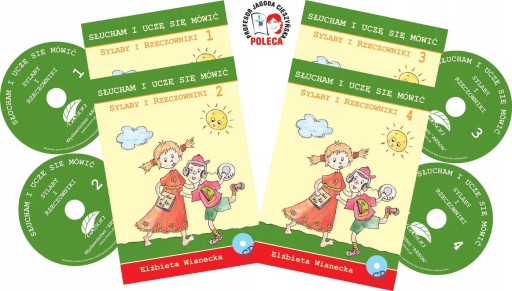 SŁUCHAM I UCZĘ SIĘ MÓWIĆ SYLABY I RZECZ. 1-4 + CD