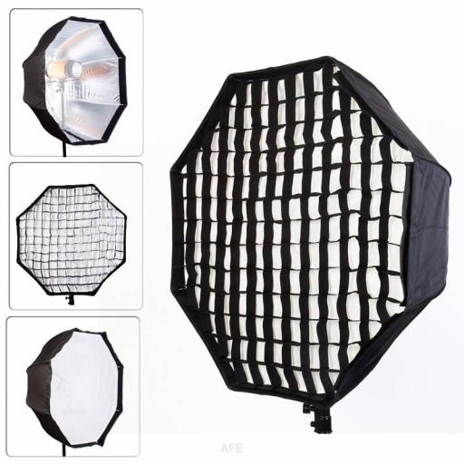 PARASOLKA SOFTBOX PARABOLICZNA OCTA 80cm + GRID