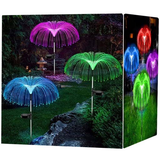 2x LAMPA SOLARNA OGRODOWA RGB MEDUZA LAMPKA