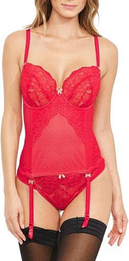 GORSET FIGLEAVES JUST PEACHY LACE 30DD EU 65DD