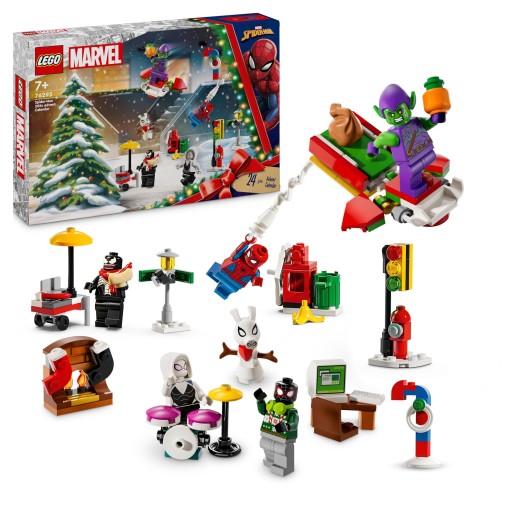 LEGO Marvel Spider-Man Advent Calendar 2024, Buildable Christmas Countdown