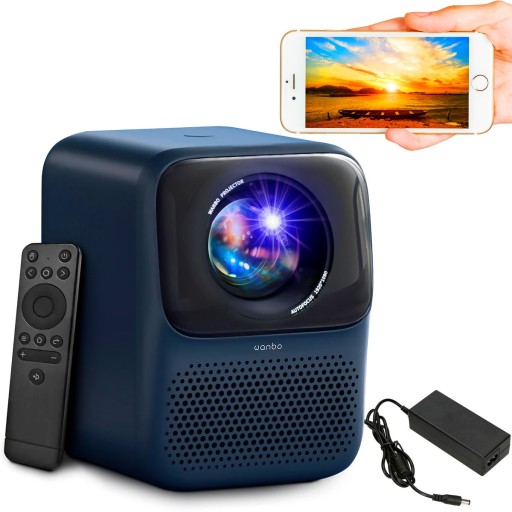 Projektor WANBO T2 Max New Niebieski, FHD, Android, WiFi, BT, AF