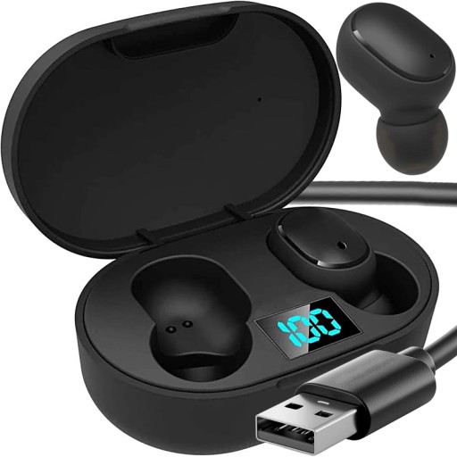 Słuchawki bezprzewodowe Bluetooth douszne mikrofon sportowe TWS różowe