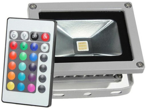 Lampa zewnetrzna halogen LED RGB 16 kolorów pilot