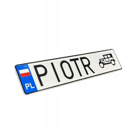 Tablica imienna polska z flagą