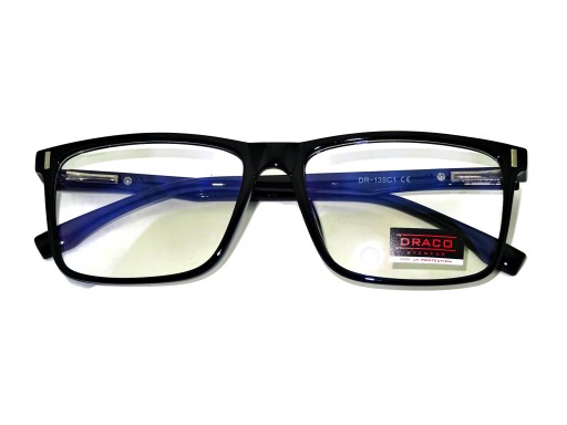 OKULARY BLUE LIGHT MĘSKIE ZERÓWKI GRACZY KOMPUTERA
