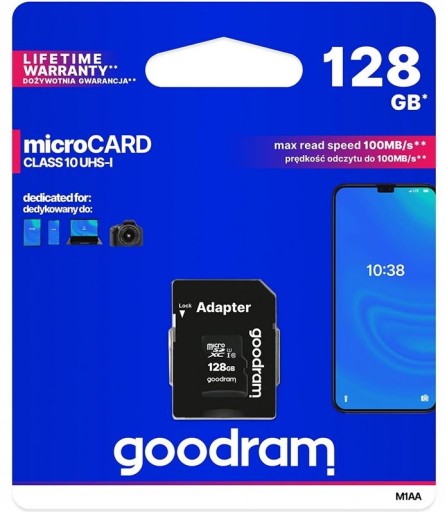 UNIWERSALNA KARTA PAMIĘCI MICROSD 128GB