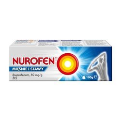 NUROFEN MIĘŚNIE I STAWY ŻEL 5%, przeciwbólowy, ibuprofen, 100G