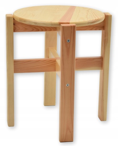 DREWNIANY STOŁEK SOSNOWY TABORET OKRĄGŁY