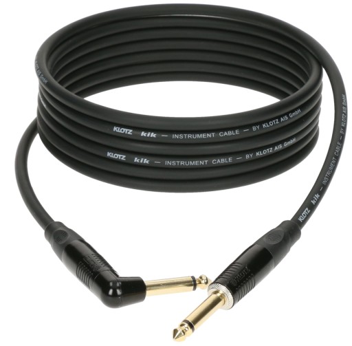 KABEL GITAROWY JACK 6.3 TS KĄTOWY KLOTZ KIK 9m DO GITARY INSTRUMENTALNY