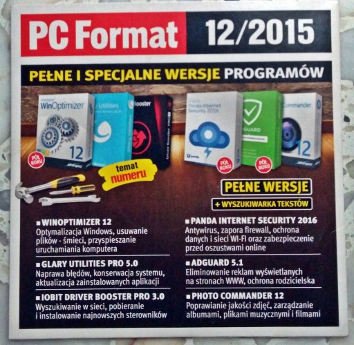 PROGRAMY CD-ROM PC FORMAT 12/2015 PANDA PHOTO