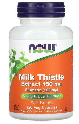 NOW Foods Milk Thistle Extract with Turmeric 120 kaps OSTROPEST PLAMISTY