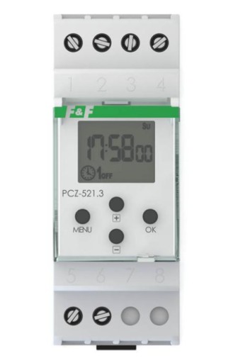 Zegar sterujący programowalny F&F PCZ521.3