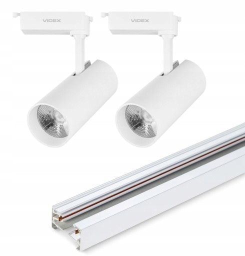 Zestaw szynoprzewód biały 1m + 2x reflektor 10W