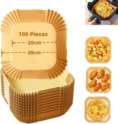 PAPIER DO PIECZENIA WKŁADKI DO FRYTKOWNICY POWIETRZNEJ X100 AIR FRYER 20cm