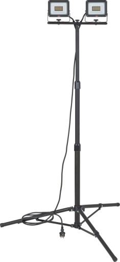 Reflektor budowlany LED ze statywem o regulowanej wysokości, 2x20W IP65, ka