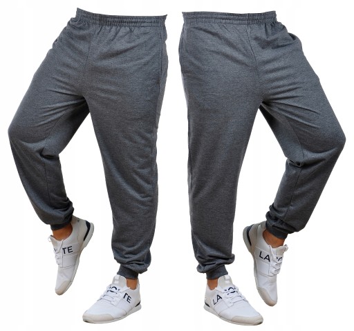 Y406 r. L MĘSKIE SPODNIE DRESOWE JOGGERY GŁADKIE