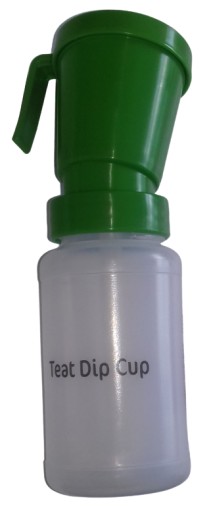 Kubek do dezynfekcji strzyków, 300 ml, powrotny, zielony, Kerbl