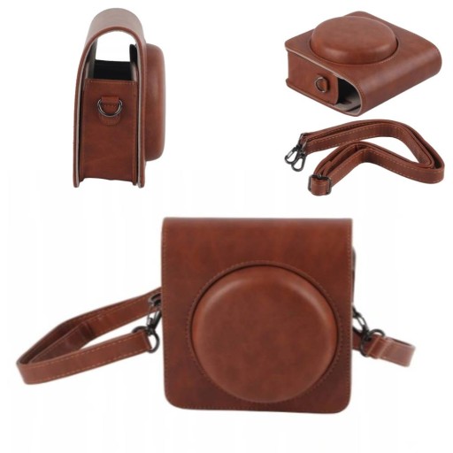ETUI DO FUJIFILM INSTAX SQ6 FUTERAŁ POKROWIEC BRĄZOWY ZE SKÓRY PU