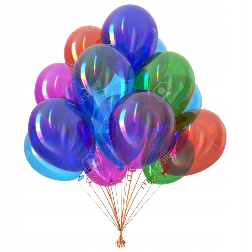 BALONY TRANSPARENTNE CRYSTAL MIX KOLOROWE 14 SZT