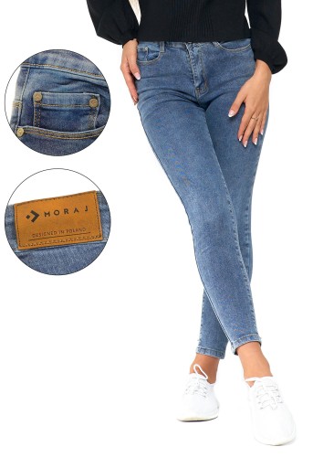 Jeansy Spodnie Damskie z wysokim stanem MORAJ XL