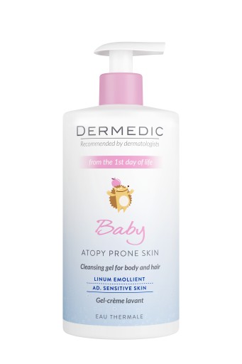 DERMEDIC LINUM EMOLIENT BABY Kremowy żel do mycia 500 ml