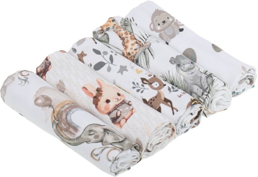 PIELUCHY TETROWE PIELUSZKI PREMIUM BAWEŁNA 100% ZESTAW 5szt BABYMAM