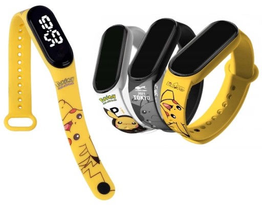 ZEGAREK Pokemon PIKACHU DLA DZIECI SMARTBAND OPASKA cyfrowy LED watch