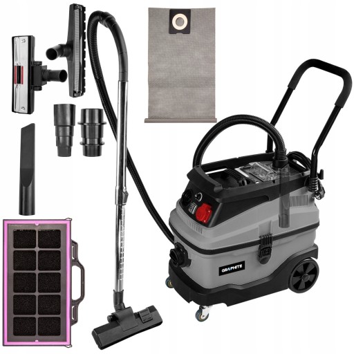 GRAPHITE ODKURZACZ PRZEMYSŁOWY 1600W 30L WODNY