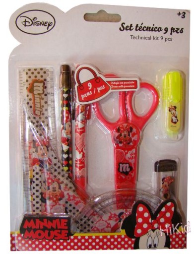 DISNEY MYSZKA MINNIE MOUSE duży ZESTAW przyborów