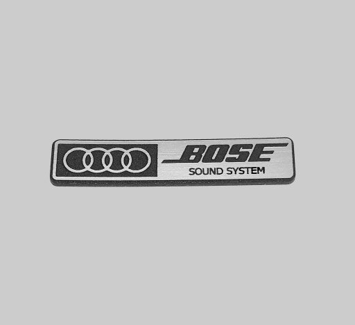 AUDI BOSE naklejka emblemat 60 x 12 mm * srebrna