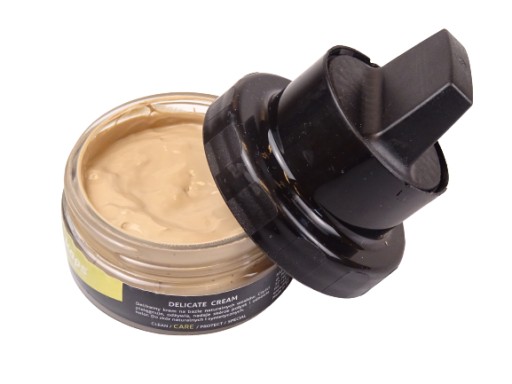 Pasta krem woskowy DELICATE CRAM z gąbką do butów 50 ml beżowy