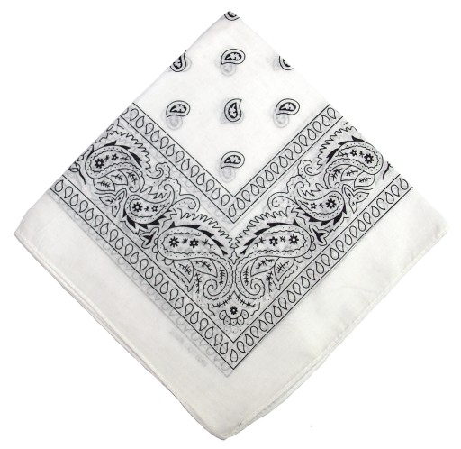 BANDAMKA BANDANA CHUSTKA CHUSTA BANDAMA -biała