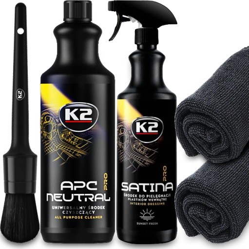 K2 APC + SATINA DRESSING PĘDZELEK 2X MIKROFIBRA