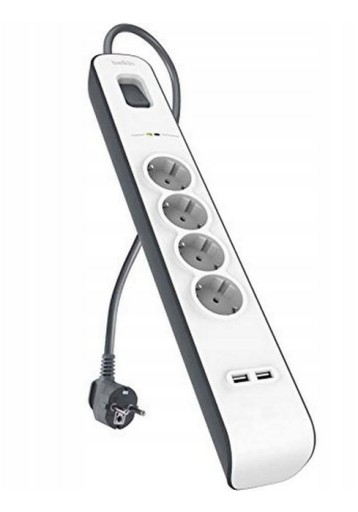 Listwa zasilająca Belkin BSV401VF2M 4 gniazd 2 m biały