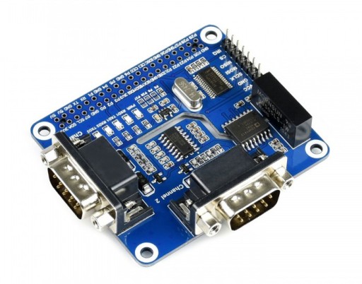 2-kanały RS232 izolowane, SPI HAT Raspberry Pi