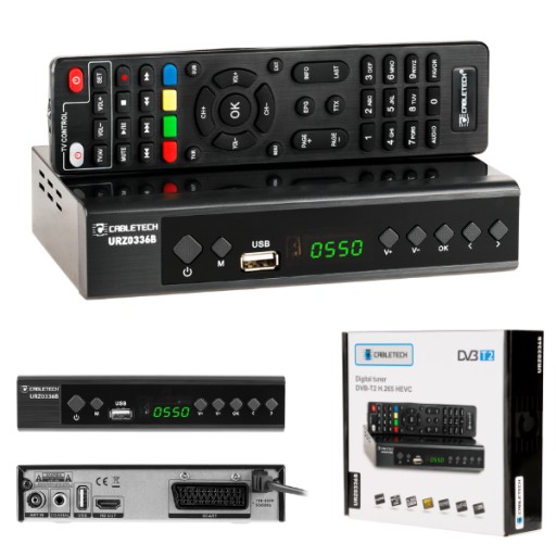 Tuner DVB-T2 H.265 HEVC dekoder TV PVR Cabletech