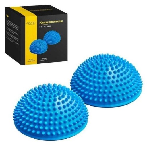 Półkule SENSORYCZNE z kolcami 4FIZJO 2szt BLUE