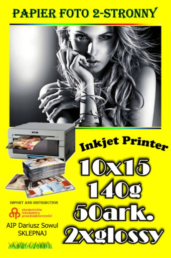 Papier fotograficzny DWUSTRONNY 10x15 140g 50ark.