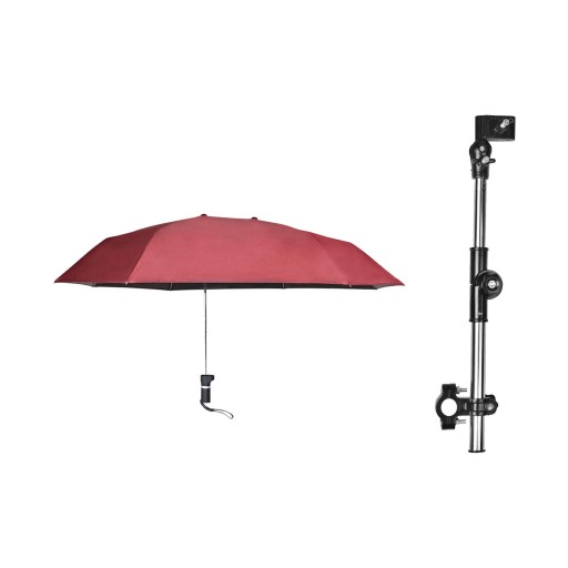 Clip On Umbrella Ochrona przed słońcem Czerwona pojedyncza warstwa