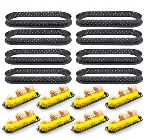 FOREMKI DO TARTY TARTALETEK RANT PERFOROWANY 12CM 8SZT