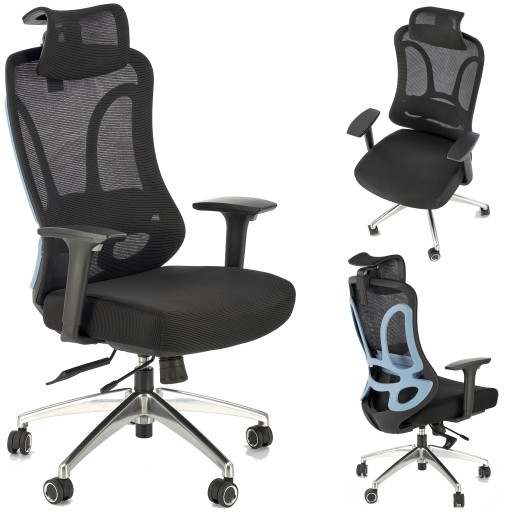 Fotel ERGONOMICZNY gamingowy GILBERTO czarny Halm.