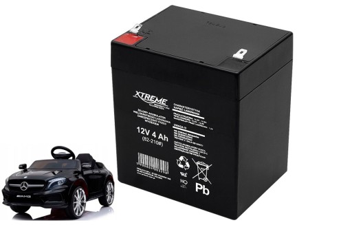 AKUMULATOR BEZOBSŁUGOWY ŻELOWY 12V 4Ah AGM UPS DO ZABAWEK AUTKA QUAD
