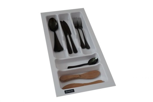 Wkład organizer na sztućce biały do szuflady 30cm
