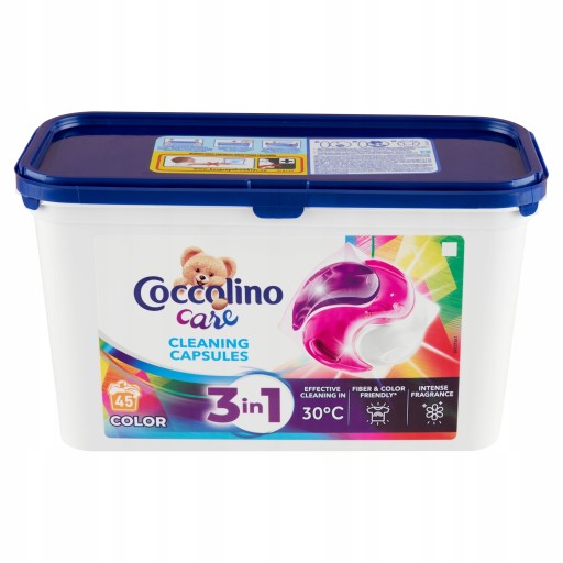 Kapsułki do Prania Kolorowych 3w1 Cocolino 45 PRAŃ Kapsuły