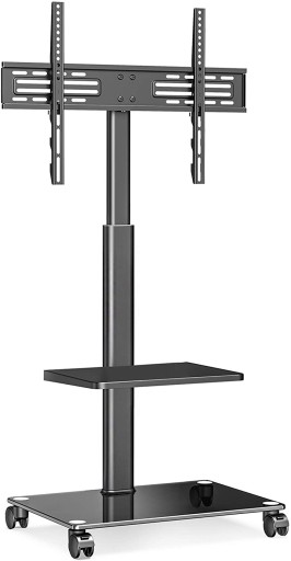 STOJAK POD TELEWIZOR KÓŁKA 2 PÓŁKI 60 CALI 30 KG PREMIUM