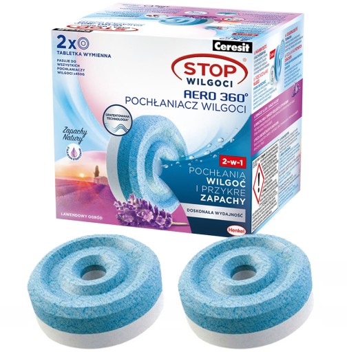 2x POCHŁANIACZ STOP WILGOCI CERESIT AERO LAWENDA