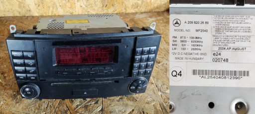 RADIO MERCEDES W209 W211 W219 A2098202689