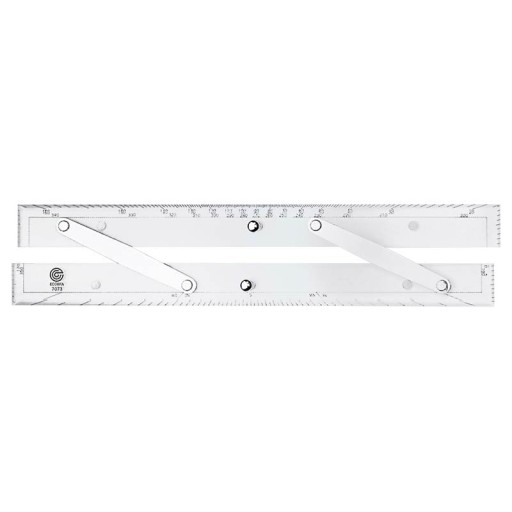 Liniał równoległy nawigacyjny, żeglarski transparentny - 38,1 cm Ecobra