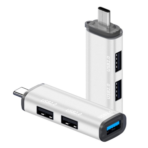 ADS-302C 3 In 1 Type-C / USB-C HUB Silver
